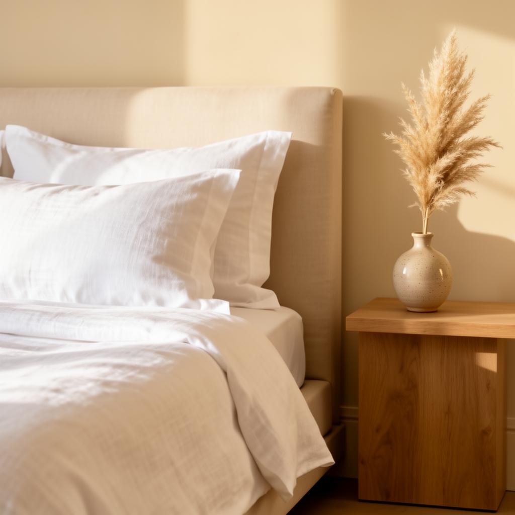 Pressed linen detail